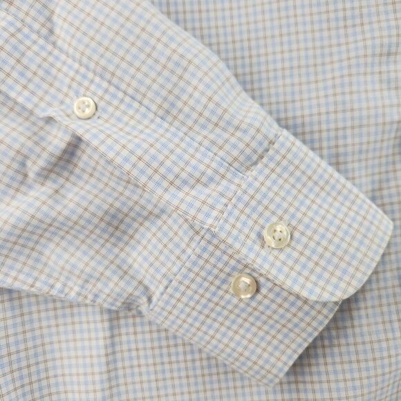Brooks Brothers Non-Iron 15 2/3 Blue Check Cotton Regent Men Shirt Long Sleeve - Picture 4 of 16